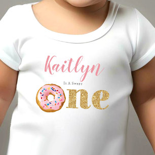 T-shirt Pour Bébé Sweet Little Donut Girls 1er anniversaire