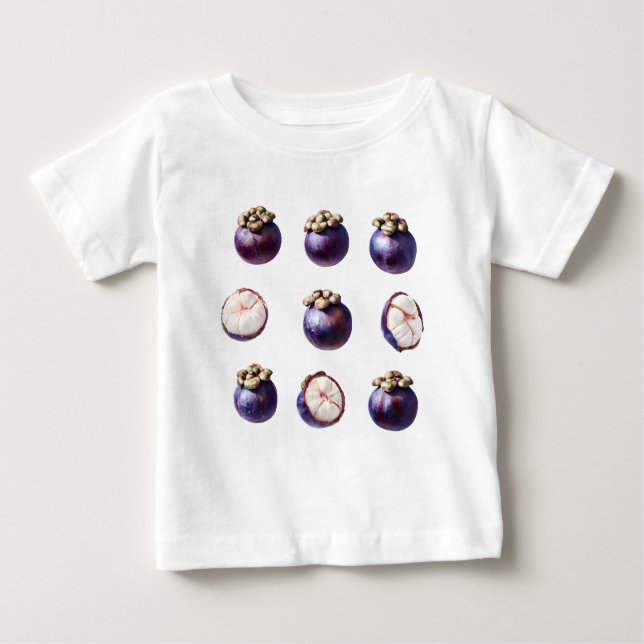T-shirt Pour Bébé Sweet Mangosteen Tropical Fruit (Devant)