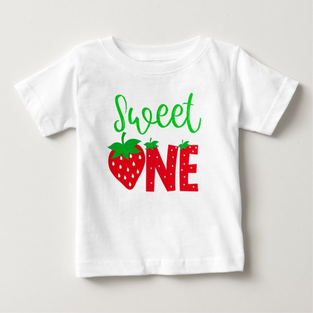T-shirt Pour Bébé Sweet One 1er anniversaire (Devant)