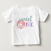 Sweet One Baby Girl First Birthday Outfit Donut