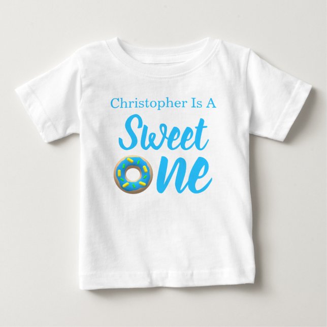 T-shirt Pour Bébé Sweet One Donut 1er anniversaire (Devant)
