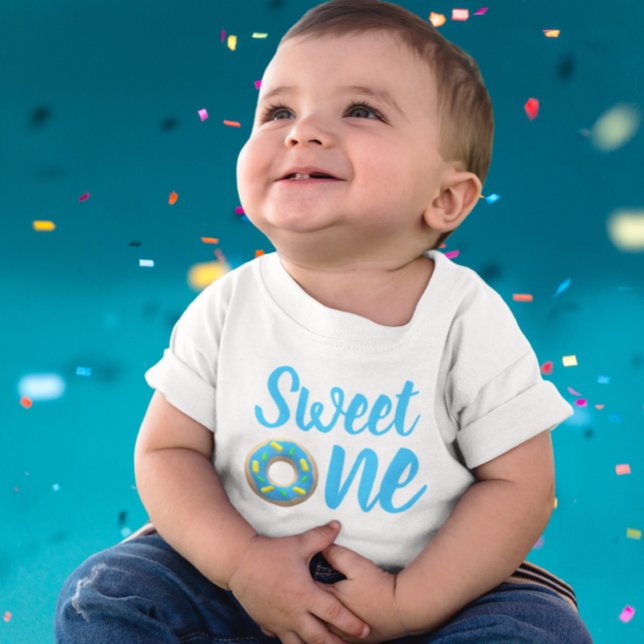 T-shirt Pour Bébé Sweet One Donut 1er anniversaire (Créateur téléchargé)