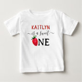 T-shirt Pour Bébé Sweet One Strawberry 1st Birthday (Devant)