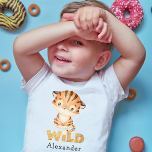 T-shirt Pour Bébé Sweet Safari Baby Tiger Anniversaire