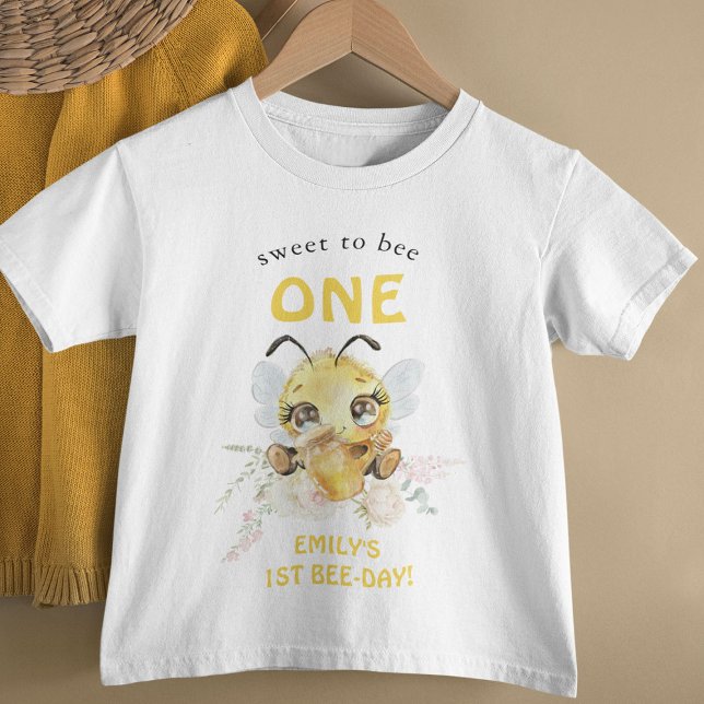 T-shirt Pour Bébé Sweet to Bee ONE' 1er anniversaire (Créateur téléchargé)