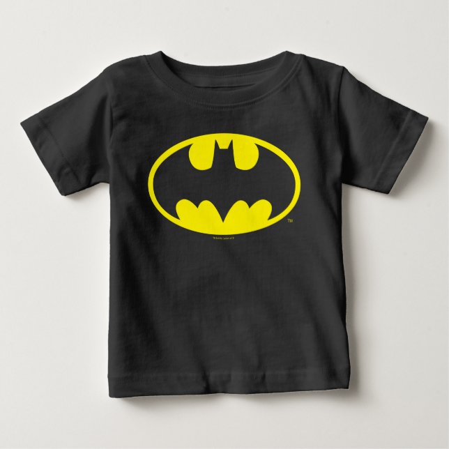 T-shirt Pour Bébé Symbole Batman | Logo Oval de chauve-souris (Devant)