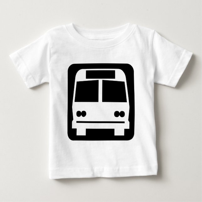 T-shirt Pour Bébé Symbole de bus - Noir (Devant)