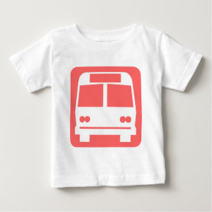 T-shirt Pour Bébé Symbole de bus - rose tropicale