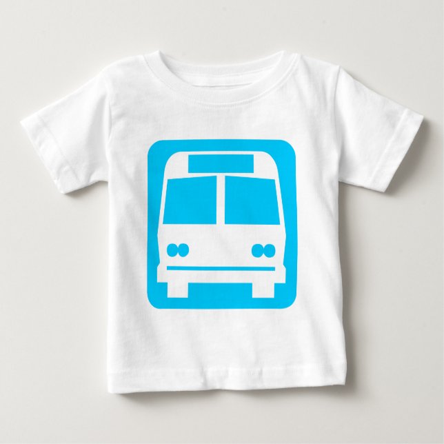 T-shirt Pour Bébé Symbole de bus - Sky Blue (Devant)