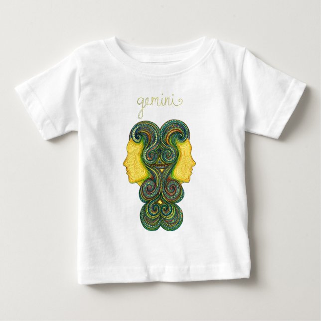 T-shirt Pour Bébé Symbole de Gémeaux (Devant)