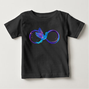 T-shirt Pour Bébé Symbole de Neon Infinity par Glowing Hummingbird
