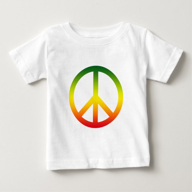T-shirt Pour Bébé Symbole de paix Rasta (Devant)