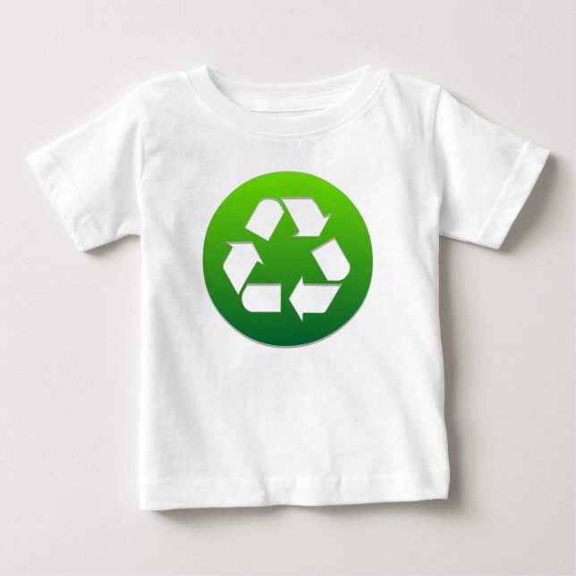 T-shirt Pour Bébé Symbole de recyclage vert (Devant)