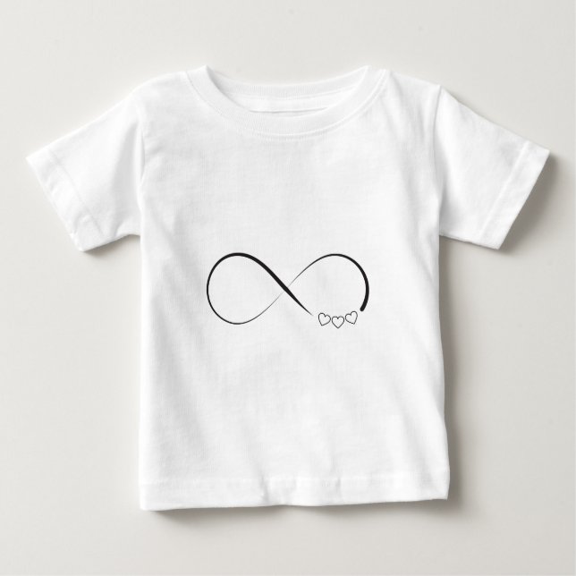 T-shirt Pour Bébé Symbole des coeurs d'infini (Devant)