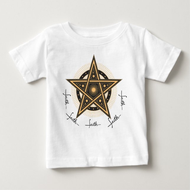 T-shirt Pour Bébé Symbole d'étoile de foi Tee graphique pour les jeu (Devant)