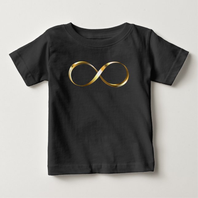 T-shirt Pour Bébé Symbole d'infini doré (Devant)