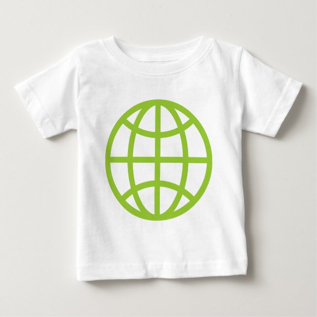 T-shirt Pour Bébé Symbole du monde - Martian Green (Devant)