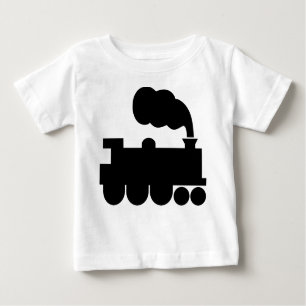 T-shirt Pour Bébé Symbole du train à vapeur - Noir