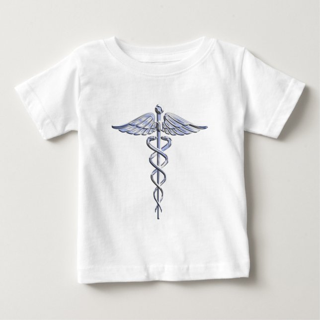 T-shirt Pour Bébé Symbole Médicale Caduceus sur le noir (Devant)