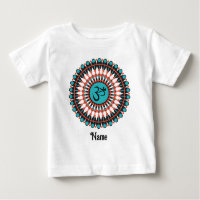Symbole Om de Mandala Spirituel Turquoise Customis