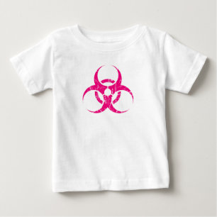 T-shirt Pour Bébé Symbole rose rayé de Biohazard