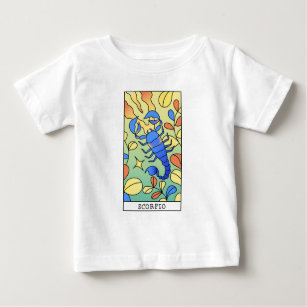 T-shirt Pour Bébé SYMBOLE Scorpio Zodiac Art Abstrait Vintage