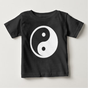T-shirt Pour Bébé Symbole Yin Yang - dessin de tatouage solide 2