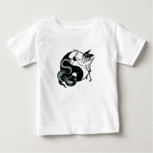 T-shirt Pour Bébé SYMBOLE Yin yang Snake Et Crane