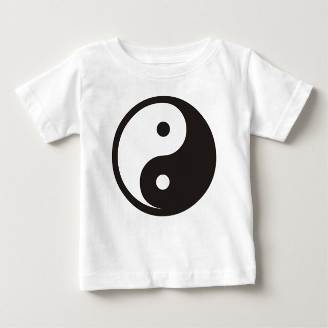 T-shirt Pour Bébé Symbole Yin Yang - tatouage solide (Devant)
