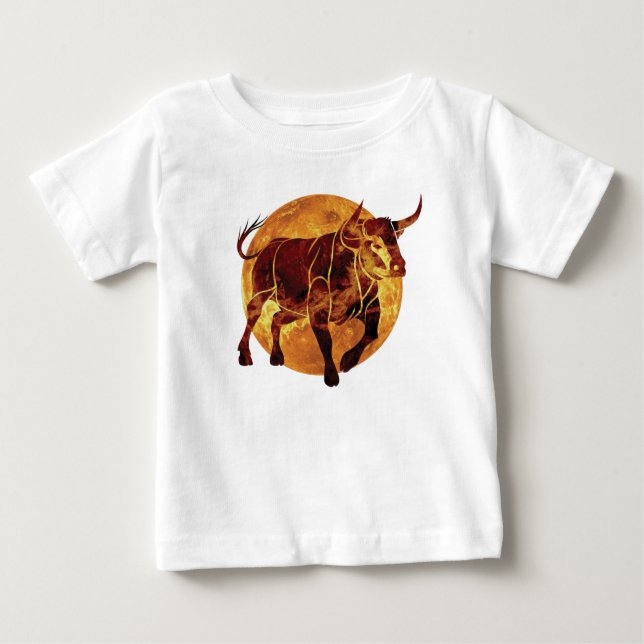 T-shirt Pour Bébé SYMBOLE Zodiaque Taurus (Devant)