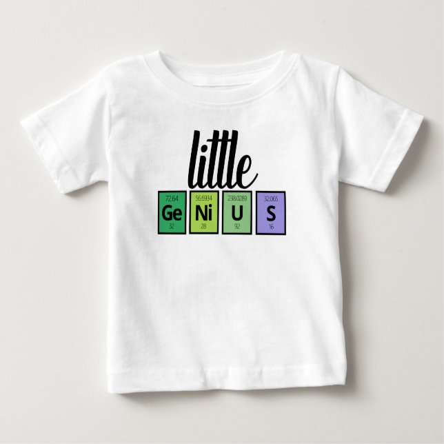 T-shirt Pour Bébé Symboles d'élément de tableau périodique Little Ge (Devant)