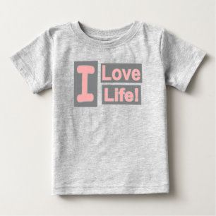 T-shirt Pour Bébé Sympa Conception "Love Life". Commandez dès mainte