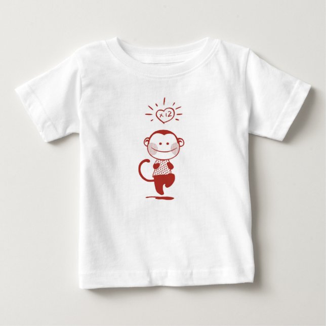 T-shirt Pour Bébé T 2011 de 12 de singes enfants de _ (Devant)