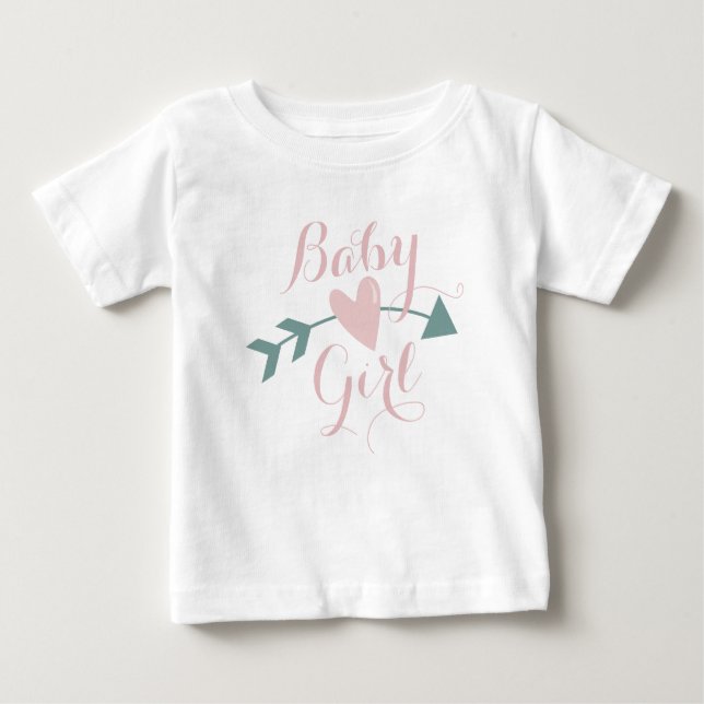 T-shirt Pour Bébé T à motifs avec cœur et flèche (Devant)