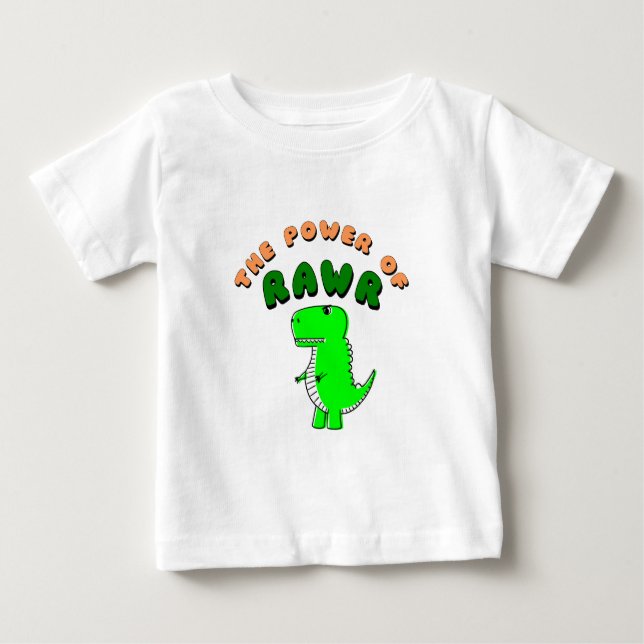 T-shirt Pour Bébé T-Rex La Puissance De La Révolution (Devant)