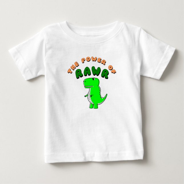 T-shirt Pour Bébé T-Rex La Puissance De La Révolution (Devant)