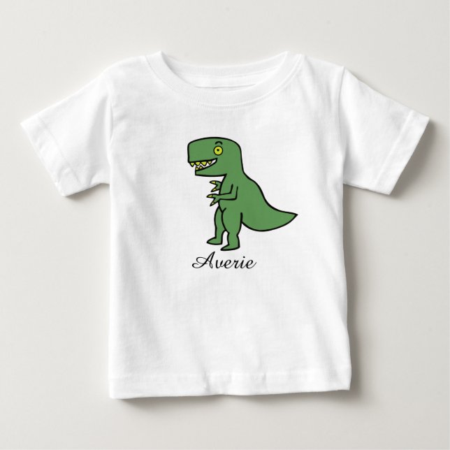T-shirt Pour Bébé T-Rex personnalisé (Devant)