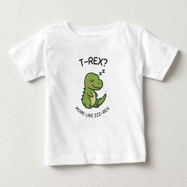 T-shirt Pour Bébé T-Rex Plus Comme Zzz-Rex (Devant)