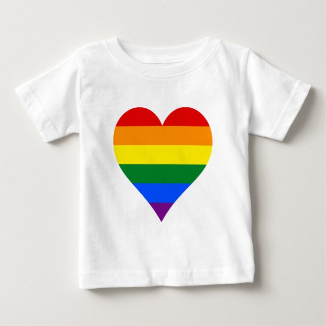 T-shirt Pour Bébé T-Shir, le coeur de la fierté LGBT (Devant)