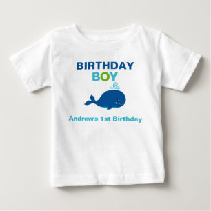 T-shirt Pour Bébé T-shirt Baleine Anniversaire Enfant Bébé