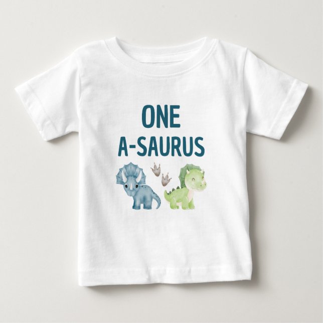 T-shirt Pour Bébé T-shirt bébé à un saurus (Devant)
