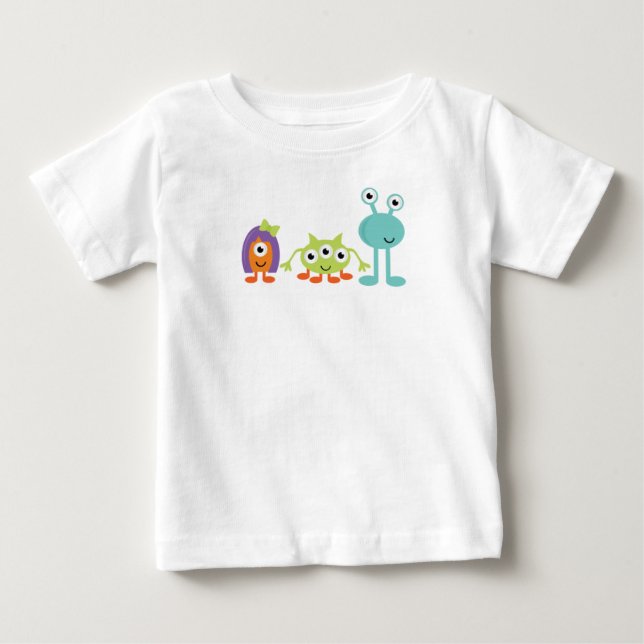 T-shirt Pour Bébé T-Shirt Bébé Aliens de l'Espace (Devant)