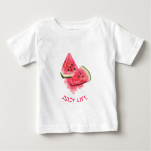 T-shirt Pour Bébé T-shirt bébé amusant avec des morceaux de pastèque