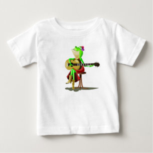 T-shirt Pour Bébé T-shirt bébé amusant avec grenouille Jouer de la g