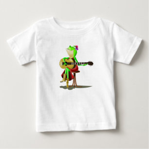T-shirt Pour Bébé T-shirt bébé amusant avec grenouille Jouer de la g