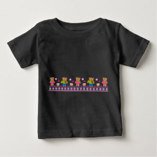 T-shirt Pour Bébé T-shirt bébé animal avec ours et à petits pois