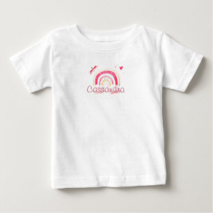 T-shirt Pour Bébé T-Shirt bébé arc-en-ciel aquarelle personnalisé