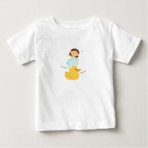T-shirt bébé avec canard et fille