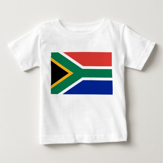 T-shirt Pour Bébé T-shirt bébé avec drapeau d'Afrique du Sud (Devant)