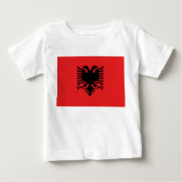 T-shirt bébé avec drapeau d'Albanie